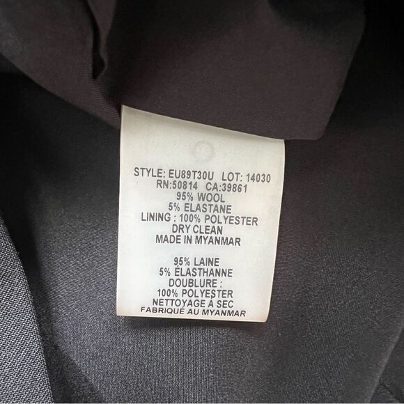 NWT Elie Tahari Bennet Pencil Skirt Black Wool Classic Professional Size 12 - Picture 6 of 12